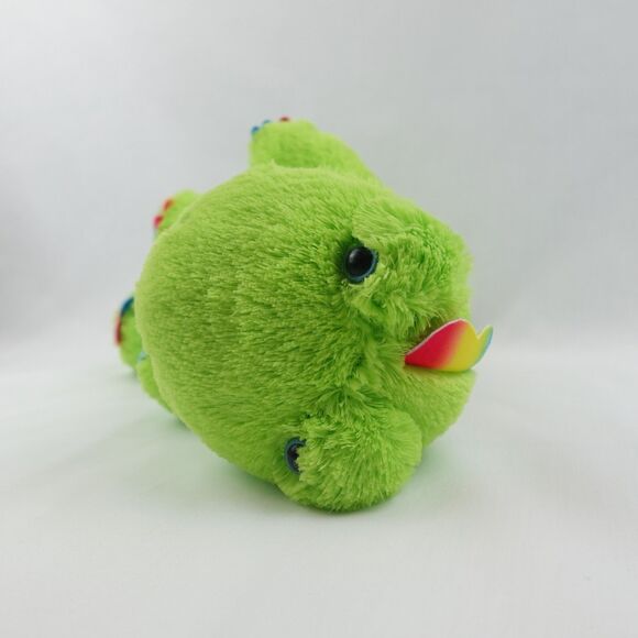 Build A Bear Cubscription Dinosaur 10" Stuffed Animal Plush Green Rainbow Trim - Picture 7 of 14